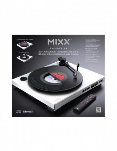 MIXX Vinyl and CD Player Analog Plus...