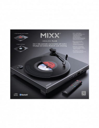 MIXX Vinyl and CD Player Analog Plus...