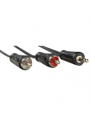 HAMA Cable Audio 3.5-2x RCA Black 1.5m