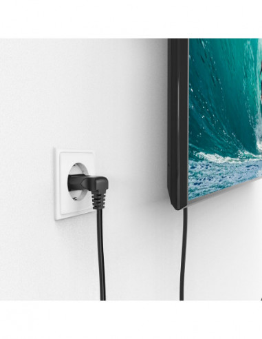 HAMA Power Cable Euro Plug Angled...