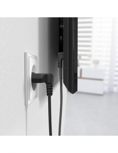 HAMA Power Cable Euro Plug Angled...