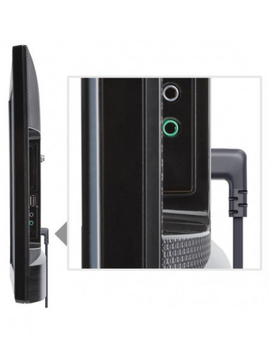 HAMA Power Cable Euro Plug Angled...