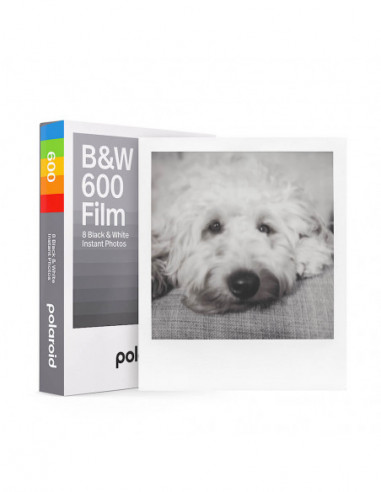 POLAROID B&W Film for 600 White Frame