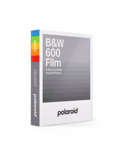 POLAROID B&W Film for 600 White Frame