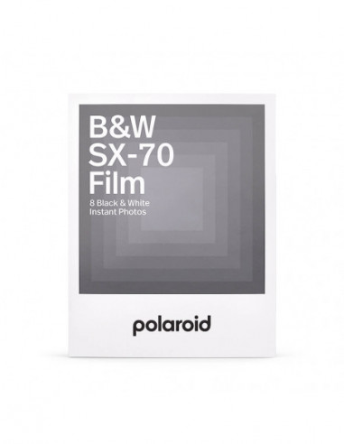 POLAROID B&W Film for SX-70 White Frame