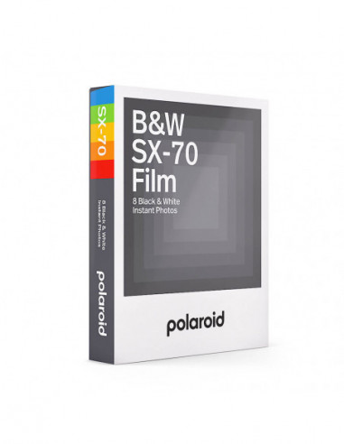POLAROID B&W Film for SX-70 White Frame