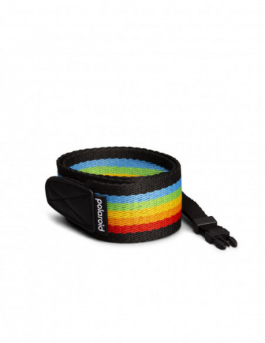 POLAROID Camera Strap Flat Rainbow Black