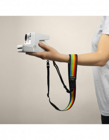 POLAROID Camera Strap Flat Rainbow Black