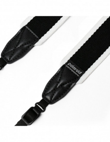 POLAROID Camera Strap Flat Black & White