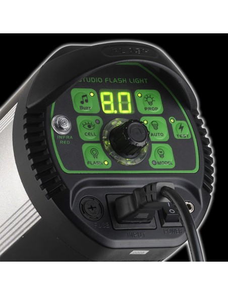 TTS II600 - 600watt Digital Flashlampe - Ledetal 82 - LED display - Indbygget trigger / Mulighed for fjernbetjening 2