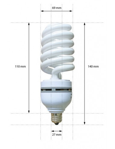Menik JDD-6 Spiral dagslys pærer 35W 220V E27 ""Fjernlager 5-7 dage"" 1