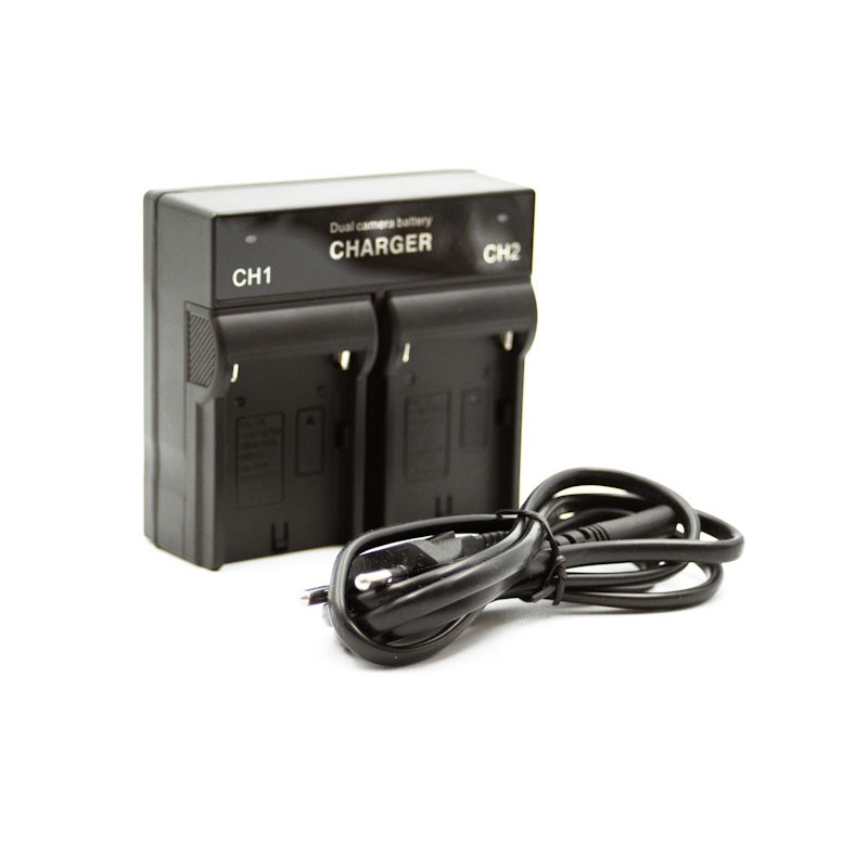 Dobbelt-oplader til NP-batterier