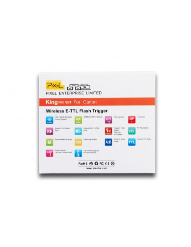Pixel King PRO Wireless TTL FlashTrigger Nikon m High speed sync 1/8000 sekund 25
