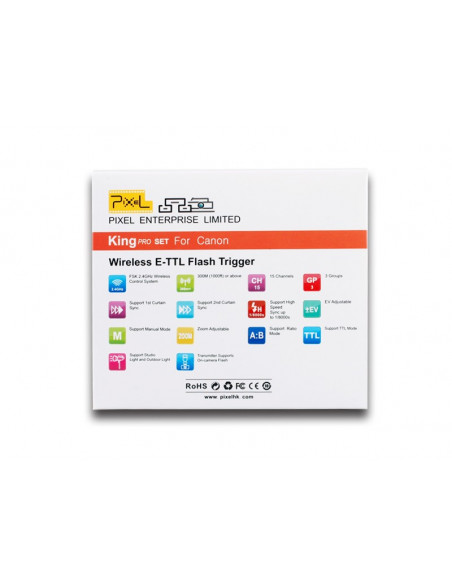 Pixel King PRO Wireless TTL FlashTrigger Nikon m High speed sync 1/8000 sekund 25