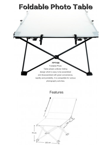 Godox foldbart fotobord 100x200cm