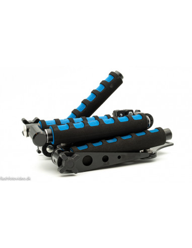 Shoulder rig med sorte/blå neopren...