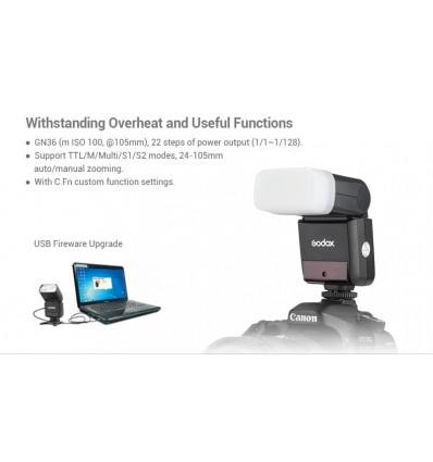 Godox Ving 350 - Kompakt TTL flash til Canon, Nikon, Sony, Olympus, Panasonic og Fuji