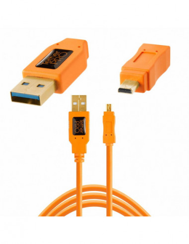 TetherPro USB 2.0 A Male to Mini-B 8...