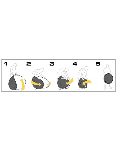 Foldbar baggrund i sort/hvid, 150x200cm