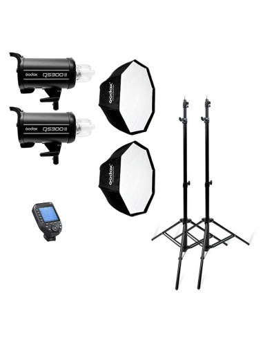 Godox QS-300II Studio flash - sæt med...