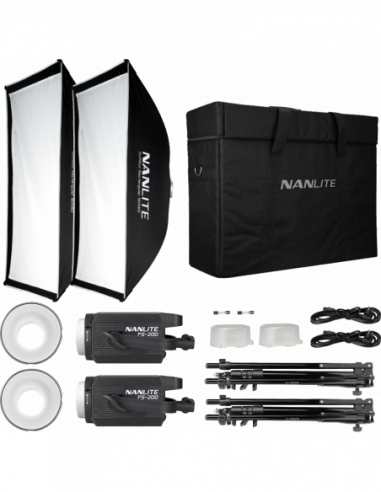 Nanlite FS-200 LED 2 light kit with...