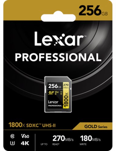 Lexar Pro 1800x SDXC U3 (V60) UHS-II...