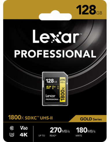 Lexar Pro 1800x SDXC U3 (V60) UHS-II...