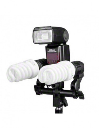 Walimex Dual Lamp Holder E27+ Hotshoe