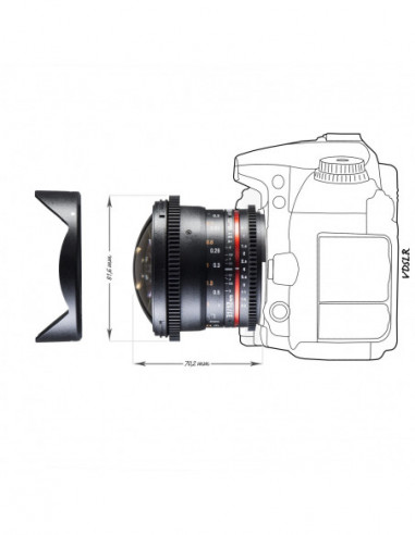12/3,1 Fisheye Video DSLR Nikon AE black