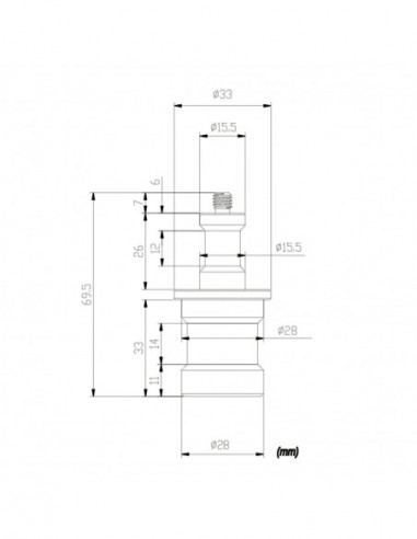 Walimex pro 2x Spigot 28mm (1 1/8'')...