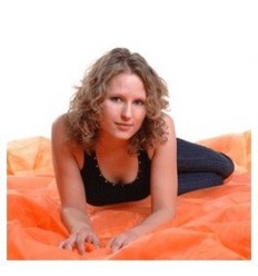 Walimex let stofbaggrund, 3x6m, orange 3