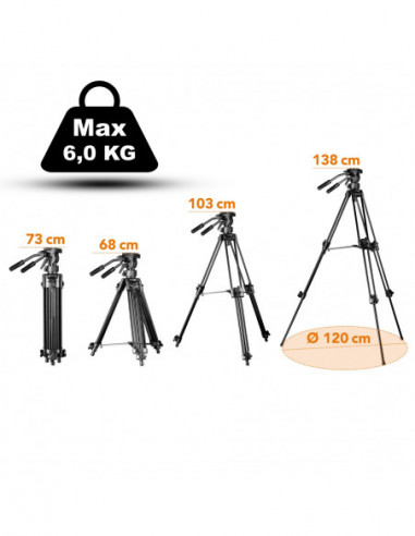 Walimex pro EI-9901 Video-Pro-Tripod,...