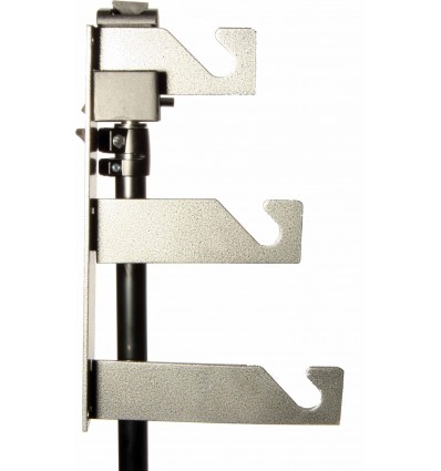 Triple hooks til 3 papirruller  (33cm beslag - Længestehook 21,5 cm) ((Kan sættes på såvel loft som væg)) 2