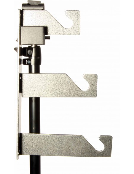 Triple hooks til 3 papirruller  (33cm beslag - Længestehook 21,5 cm) ((Kan sættes på såvel loft som væg)) 2