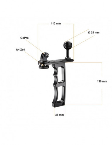 Walimex pro LED Scuuba 860 handle ALU...