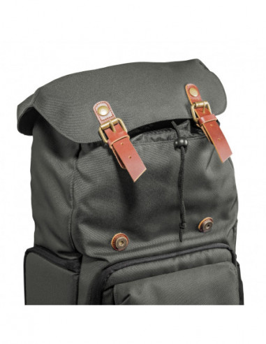Mantona photo backpack Luis green, retro