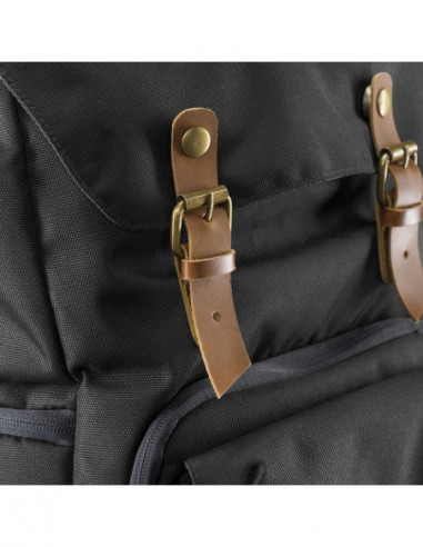 Mantona photo backpack Luis black, retro