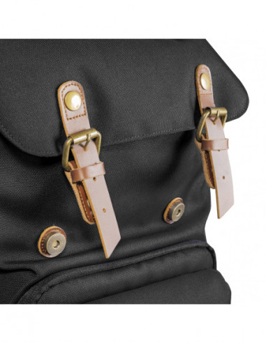 Mantona photo backpack Luis black, retro