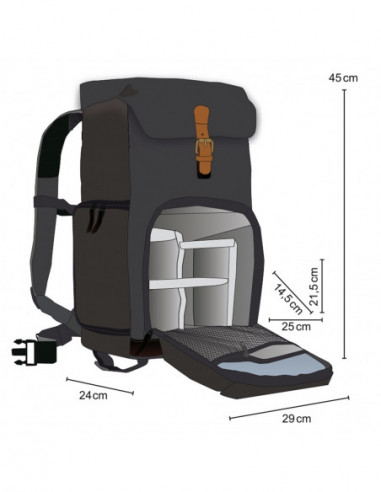 Mantona photo backbag Luis junior black