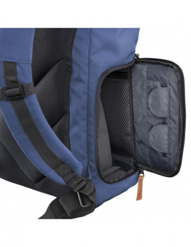 Mantona photo backpack Luis blue, retro