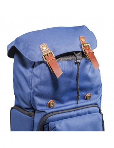 Mantona photo backpack Luis blue, retro