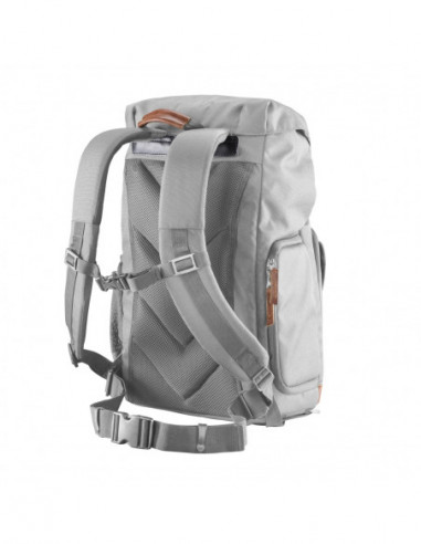 Mantona photo backpack Luis grey, retro