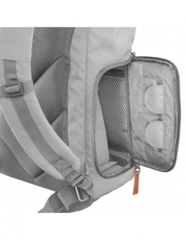 Mantona photo backpack Luis grey, retro