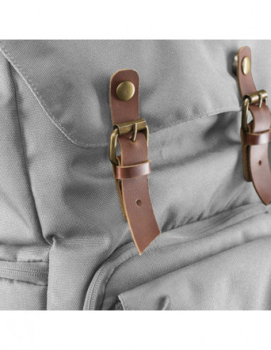 Mantona photo backpack Luis grey, retro