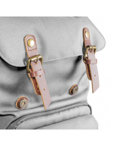 Mantona photo backpack Luis grey, retro