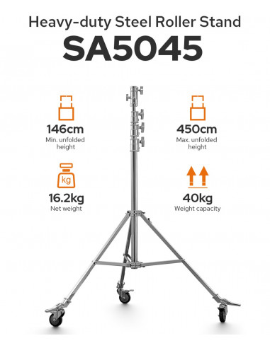 Godox kraftig stål stativ med jul SA5045