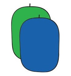 Foldbar Baggrund - Blå/Grøn 150x200cm 0