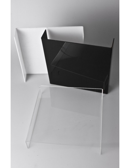 SORT - Lille Krystal Foto Bord/Baggrund, 24x24 cm 0