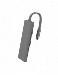 Docking HUB USB C Grijs