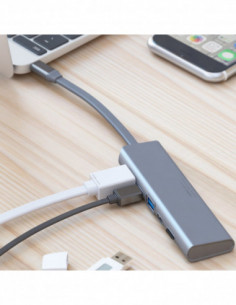 Docking HUB USB C Grijs 2